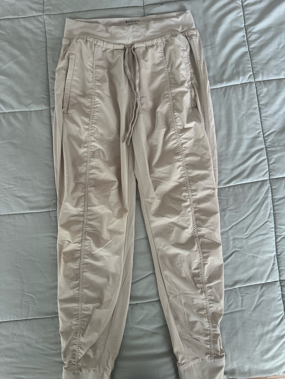 Athleta Women's Light Beige Drawstring Joggers